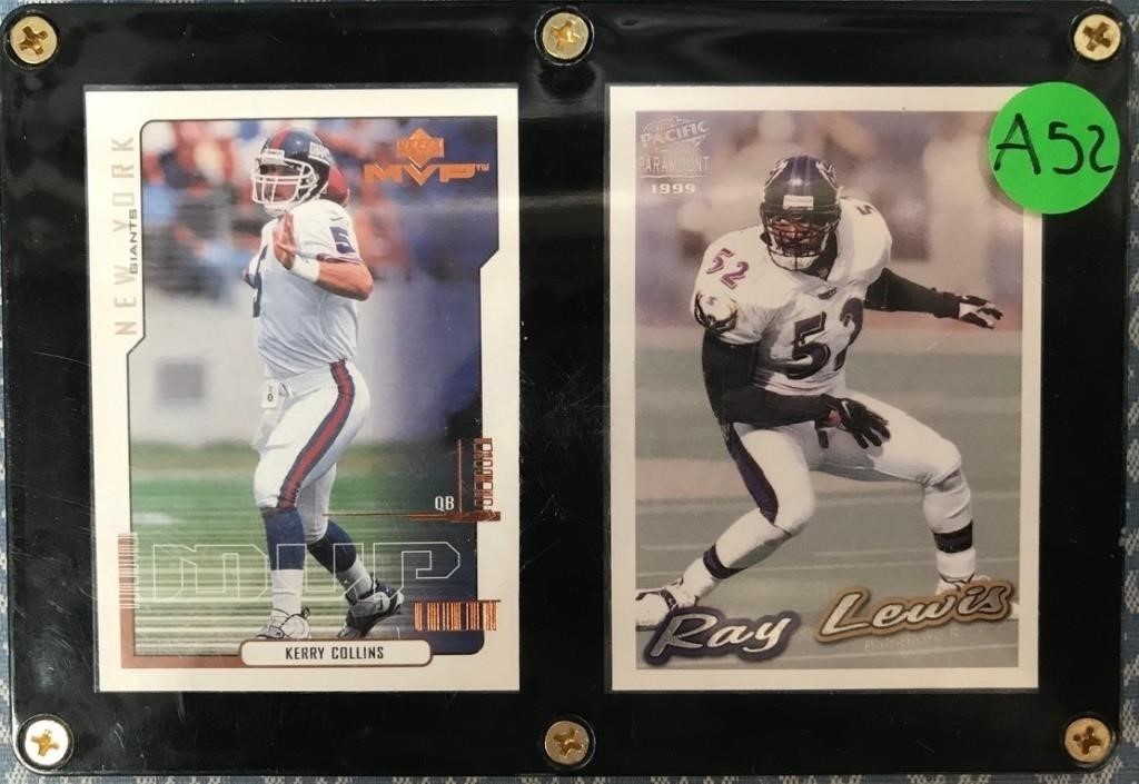247 - RAY LEWIS / KERRY COLLINS COLLECTIBLE CARDS