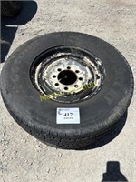 pair of tires, 9.50x16.8 on 8 bolt rims (R3)