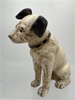 Cast-iron RCA nipper dog bank