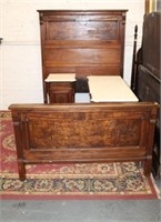 3pc Victorian Bed w/ marble top Dresser &