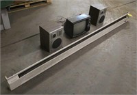 Wall Heater, Vintage TV & (2) Speakers