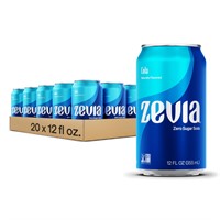 Zevia Zero Calorie Soda, Cola, 12 Ounce Cans (Pack