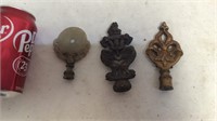 3 fancy lamp finials