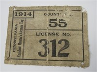 1914 PA. HUNTING LICENSE: