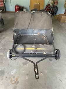 Lawn sweeper need tire attached