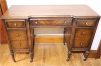 Antique Walnut Double Side Vanity / Desk