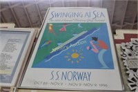 SWINGING AT SEA S.S. NORWAY POSTER