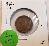 1912D Wheat Cent F
