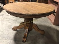 48 Inch Round Oak Pedestal Table