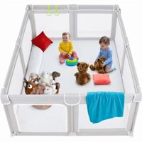 TODALE Baby Playpen  70x59 Inch  Grey