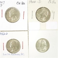 Silver Washington Quarters (CH - GEM BU) (4)