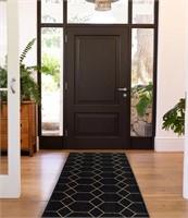 Drayton Geometric Tufted Black Area Rug