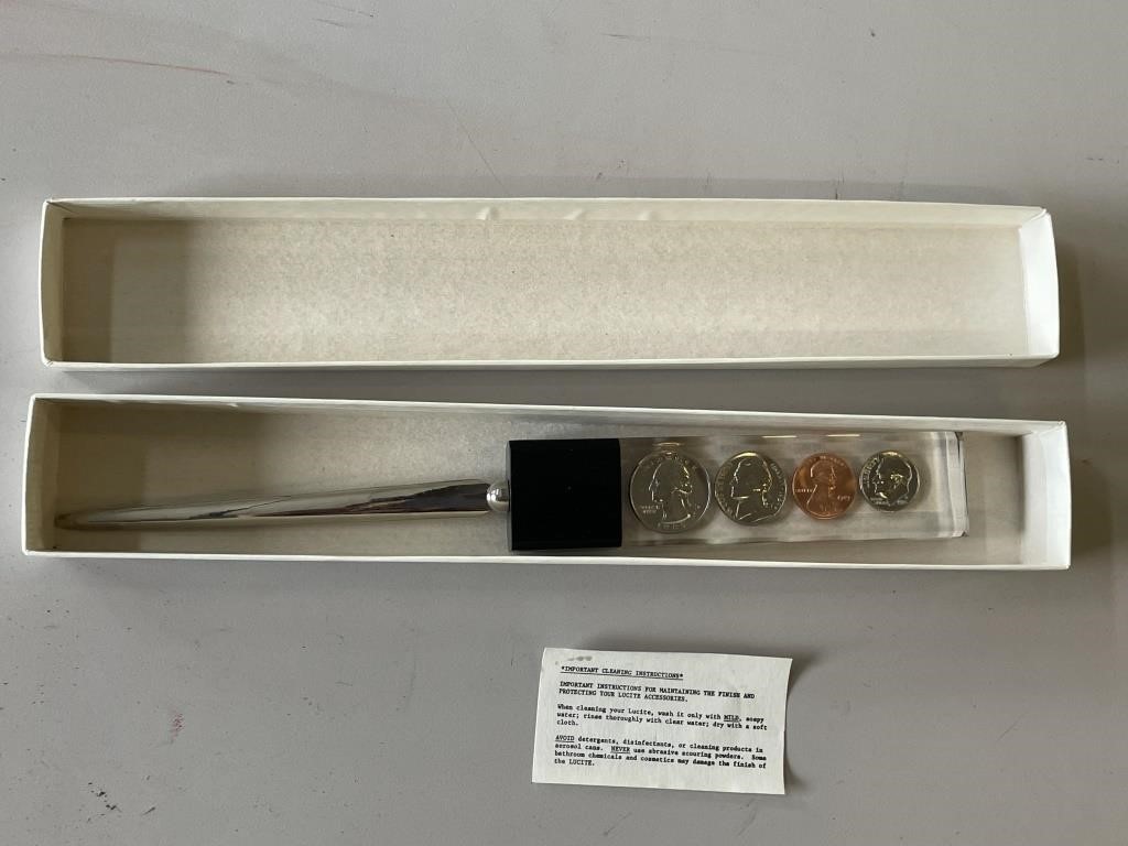 Vintage Letter Opener with Coin Handle