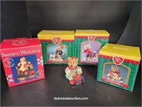 4 Heart Patch Collectibles & 1 Santas Workshop