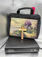 NIV Study Bible with Case and Crucifix