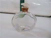 Vtg Perfume Bottle with Glass Stopper 3&1/4"