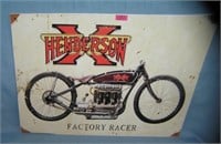 Henderson Motorcycle retro advertising sign