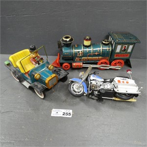 Battery Operated Tin Car & Train, Other Motorcycle