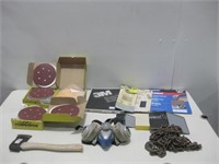 Assorted Sandpaper, Breather Mask & Misc Tools