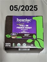 NEW Beaniac French Roast Dark 30 Pods 05/2025