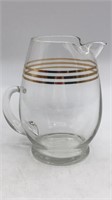 Mcm Short Cocktail Pitcher With Gold Stripes