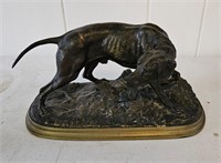 Pierre Jules Mene Dog Statue