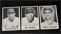 3 1960 Leaf Baseball Washington Senators