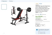 E9124  VIBESPARK Weight Bench Set 6 in 1 45.