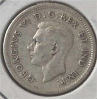 Silver 1943 Canadian dime