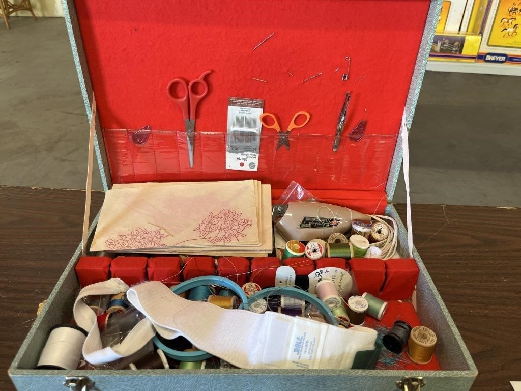 Sewing Case with Sewing Supplies