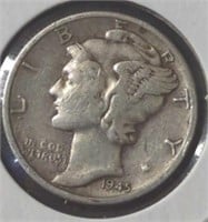 Silver 1945d Mercury dime