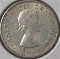 Silver 1963 Canadian dime