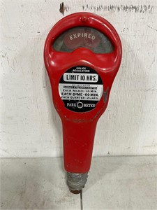 Old Red Parking Meter