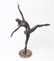 Dancing Female Ballerina Bronze Figure