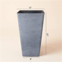 Tall Planters 20 Inch, Flower Pot Pack 2,