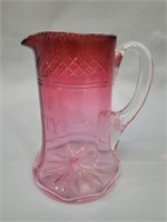 Old Batty Cranberry Glass Jug