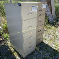 (2) Metal filing cabinets (4tier drawers) please