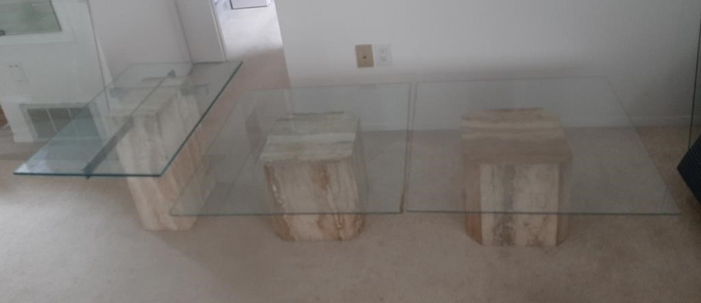 Trio of Marble/ Stone tables!