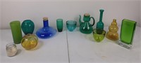 Collection of vibrant coloured glass pieces.