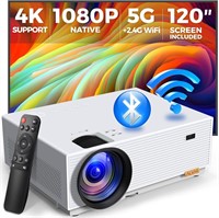 $150 Mini Projector with 5G WiFi and Bluetooth