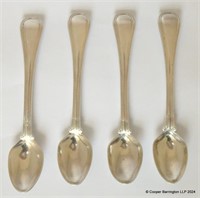 A Set of Four Victorian Silver Egg Spoons