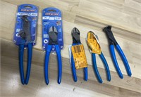 Lot Of End Cutting, & Diagnal Cutting Pliers