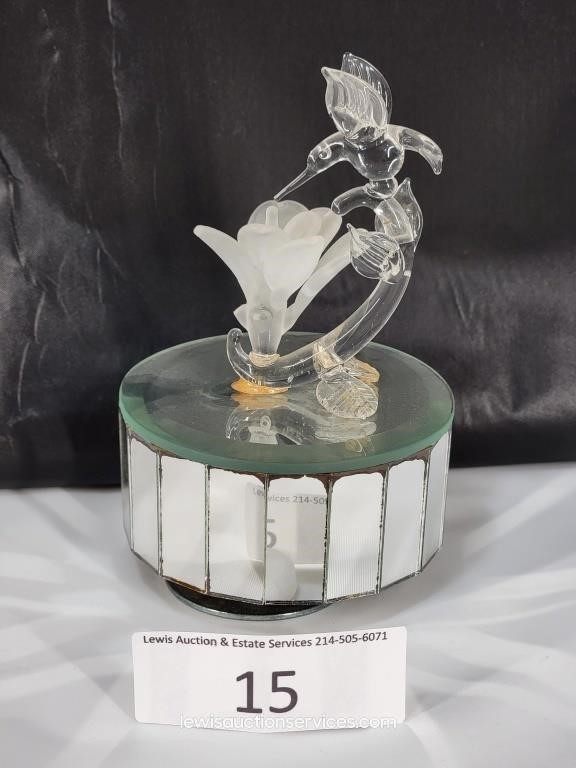 Price Products Glass Hummingbird Music Box