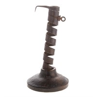 Early American pigtail candlestick