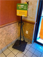 Display Sign on Casters
