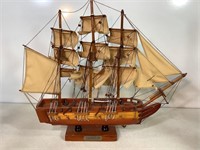 U.S.S. Constitution Model Ship, 16in T X 19in Long