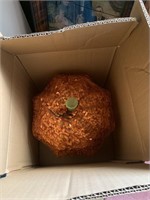 Box with decorative pumpkin