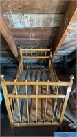 Vintage wooden baby crib- 20 x 37 inches - on