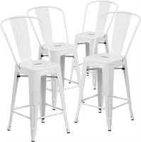 Flash Furniture 4 Pack Metal Counter Height Stool