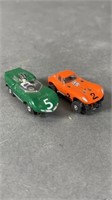 2pc Vtg Aurora T-Jet Slot Cars w/ Cheetah